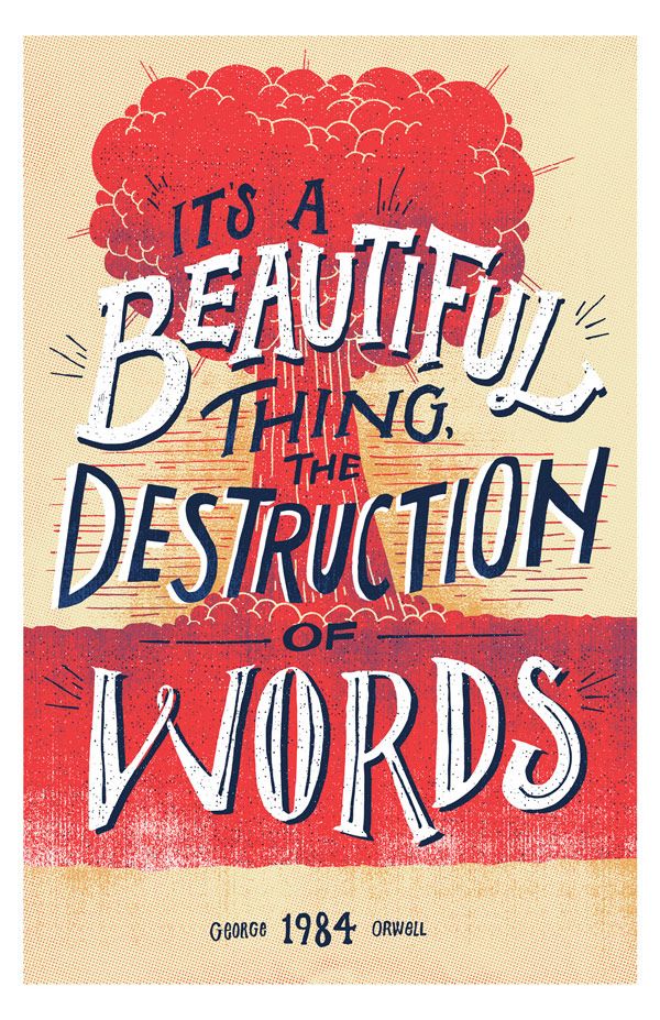 Destruction of Words, Vaughn Fender. Source: http://flavorwire.com/331547/graphic-artworks-inspired-by-20th-century-american-authors